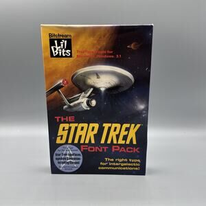Star Trek Fonts Pack 1992 Old School Mint 4 Classic Windows 3.1 Compatible